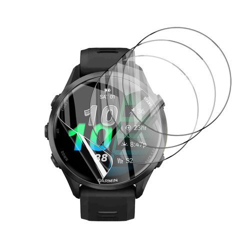 Anoowkoa 4 Pack for Garmin Forerunner 970/Forerunner 570-47mm Screen Protectors [Non-Glass] Premium Soft Film Full Coverage. High Definition. Support fingerprint unlocking