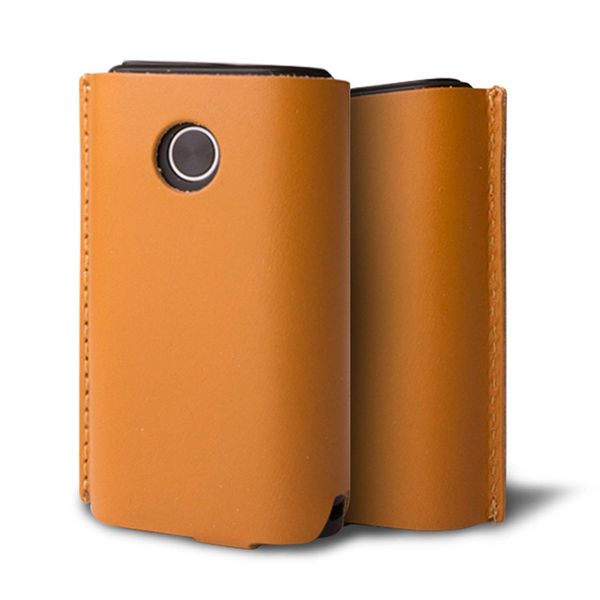 glo hyper+ glowhyper plus genuine leather Italian leather sleeve case camel