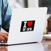 CafePress I Heart Wine Rectangle Bumper Sticker Car Decal
