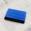 3Pcs Plastic Squeegee with Felt Edge, Decal Applicator Wallpaper Smoothing Tool Car Vinyl Wrap Scraper Craft Mini Squeegee Blue