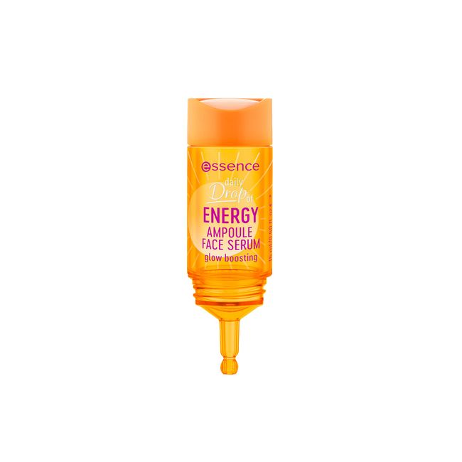 essence daily Drop of ENERGY AMPOULE FACE SERUM, Intensivpflege, Konzentrat, transparent, pflegend, glättend, natürlich, vegan, ölfrei, entspricht unserem CLEAN BEAUTY Standard (15ml)