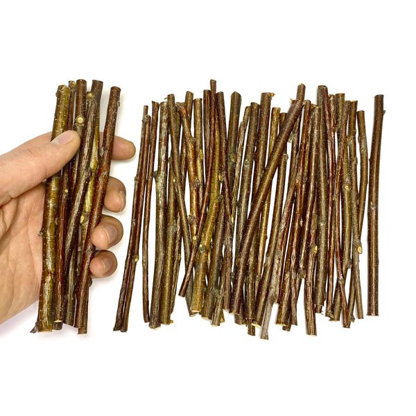 ECOVENIK - 120 Gram - Wood Sticks for Crafts - 6 Inch Birch Wood Craft Sticks - Natural Twigs Sticks for Crafting, DIY School Projects, Card Making, Embellishments & Photo Props