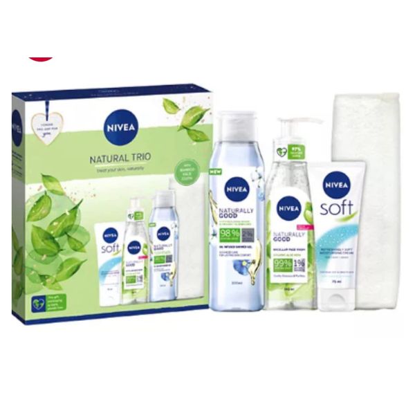 Nivea Natural Trio Gift Set, Pack of 4