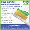 MOUTHWATCHERS - Manual Toothbrushes - Clean Teeth for Adult - 4 Count - Floss Bristle Silver - Invented by Doctor Plotka's - Variety
