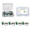 Dental Sectional Matrix System, Adjustable Dental Double-Side Contoured Anatomically Shaped Matrix Bands for SuperCap Matrix System (1, Yellow)
