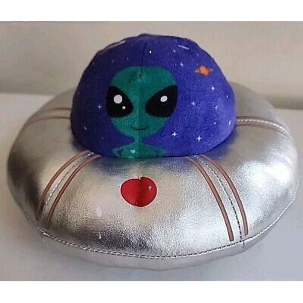 Over The Moon UFO Alien Animated Plush Toy Spaceship Lights Up Spins Sounds