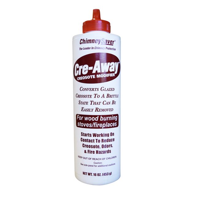 ChimneySaver Cre-Away Creosote Modifier (16 Oz Squeeze Bottle) - The Original Creosote Remover for Chimneys, Wood Stove Cleaner, Wood Burning Fireplace