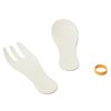 Ideaco Salad Server Spoon 1 Fork 2 Piece Set Sand White usumono serving cutlery