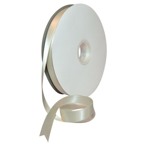 Morex Ribbon 08816/00-028 Double Face Satin Ribbon 5/8" X 100 YD Antique White Ribbon for Gift Wrapping, Birthday Gift Cards, Satin Dress for Women, Silk Ribbons for Crafts, Wedding Gifts for Couple