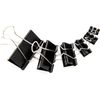 100PCS Black Binder Clips Assorted Sizes Paper Clamps Set