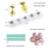 10pcs Acrylic Nail Art Display Stand with 3 Bases Nail Art Holder Base Crystal Nail Art Stand Magnetic for Nail Art Skills Practice Stand DIY Nail Art Nail Art Tools Art Salon Gold
