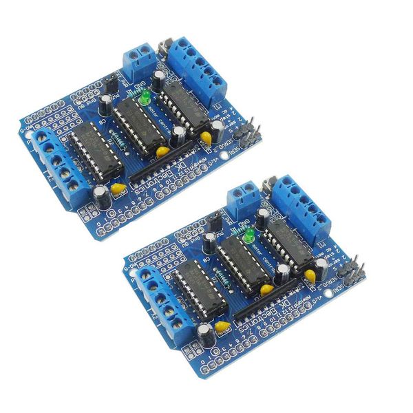 KKHMF 2pcs L293D Motor Driver Expansion Board Board Motor Motor Control Shield Arduino Compatible