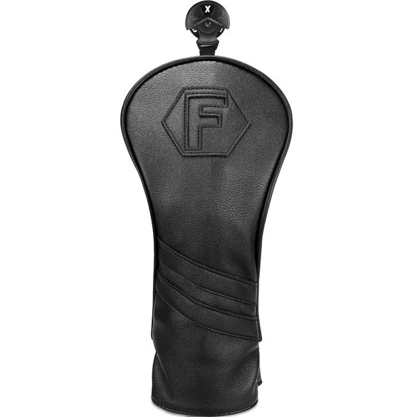 Golf Club Head covers Fairway Wood FW with Interchangeable Number Tag 3457X Black PU Leather Elastic Closure