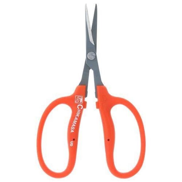 Chikamasa B-500SRF Curved Scissors with Fluorine Coating, Orange