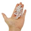 Flower and Leaf Comb, Silver