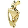 2-1/2 In Door Knocker with 160 Degree Viewer (Brass)