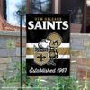 Saints Throwback Retro Vintage Garden Flag Double Sided Banner