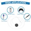 PATIKIL 1.5m / 4.9Ft Retractable Remote Control Tether, Round Security Remote Cable Lock Adjustable Cable Leash Length for TV Remote Control Gaming Controller, Black