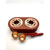 Double Warmer & Spoon Set (Chestnut/Rose Gold)