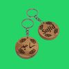 Sajid Personalised Name Wooden Keyring Keychain