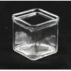LARGE Square 7.5cm Cube Glass Tealight Table Decoration Candle Event SOLD SINGLY