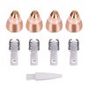 4 Pack Flavless Replacement Head, Facial Hair Removal Tool for Women Smooth Finishing, With Cleaning Brush(Rose Gold)