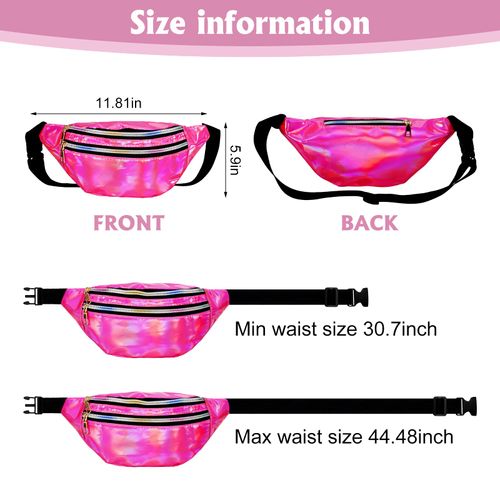 Heyu-Lotus Pack of 2 Bum Bag Women's Belt Bag Sport Waterproof Waist Bag Adjustable Strap Waist Bag for Women Outdoor Sports - Women Waist Pack Multicoloured, multicoloured