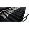 NANSHY Makeup Brush Roll Up Case Wrap Wallet Without Brushes (18 Pockets, Black) Travel Friendly Holder & Portable Organiser Bag with Flap & Adjustable Strap