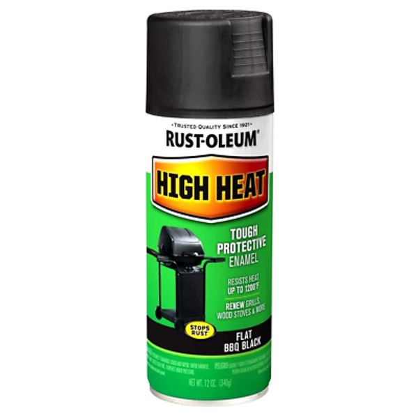 Rust-Oleum Specialty 12 Ounce High Heat Flat Bar-B-Que Black Interior/Exterior