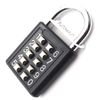 zeng Push Button Padlock,Gym Locker Locks with Code, for case, Toolbox, Fence, hasp Cabinet,Black