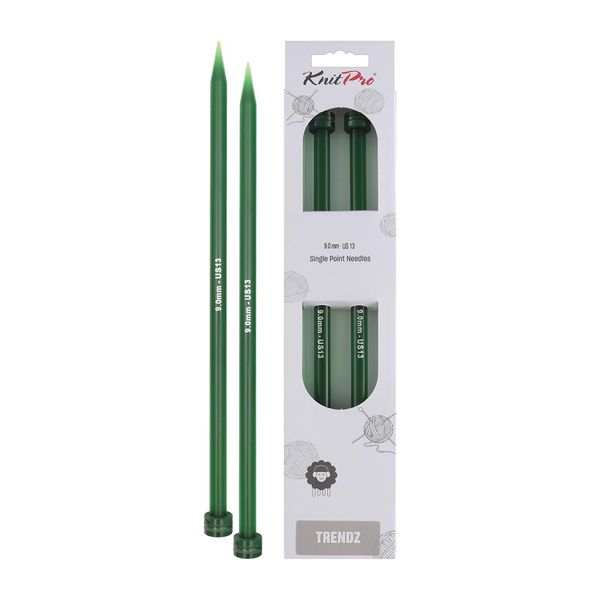 KnitPro Trendz Single Pointed Needles 14" (35cm) | 9.00mm