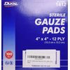 Dukal Sterile Gauze Pad, 4" x 4", 100 per Box, White