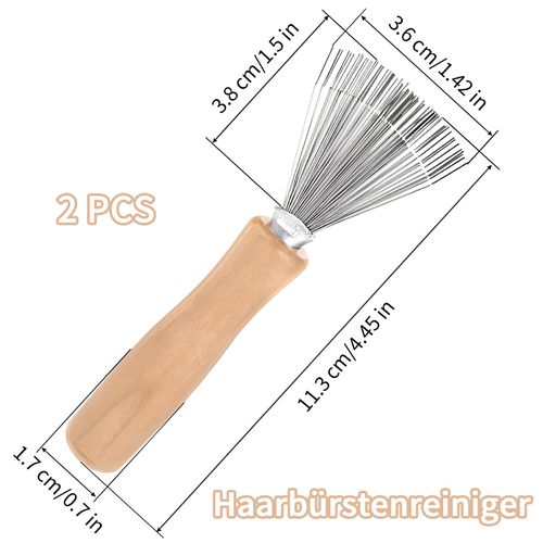 qingmeng Brush Cleaner, Pack of 2 Hair Brush Cleaner, Brush Cleaner, Hair Brush, Comb Cleaning Brush, Mini Hair Brush Remover for Removing Hair from Brushes, Combs, Bath Mats, Carpets