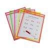 Reusable Dry Erase Pockets, 9 x 12, Assorted Neon Colors, 10/Pack