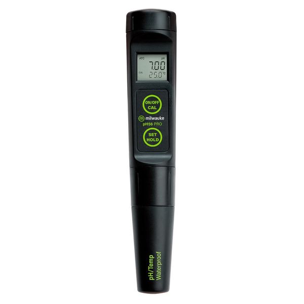 Milwaukee PH56 PRO Waterproof 2-in-1 pH/Temp Tester with Replaceable Probe, 