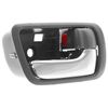 Door Handle Inside Gray Chrome Left & Right Pair Set for 02-06 Toyota Camry