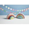 Mud Pie Children's Stacking Rainbow Set, Green