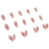 Set of 24 Nail Nails, Light Rhinestones, Medium Length Fake Nails, For Photography, Weddings, Coming-of-Age Ceremonies, Parties, After-Party, Pearl Rhinestones