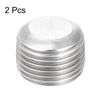 uxcell Hex Countersunk Plug Stainless Steel Pipe Fitting NPT Male Thread Socket Pipe Adapter Connector 1/2NPT, 2pcs