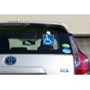 AMUZ SD-1 International Symbol Wheel Chair, Reflective Type, Magnet & Suction Cup, 1 Each