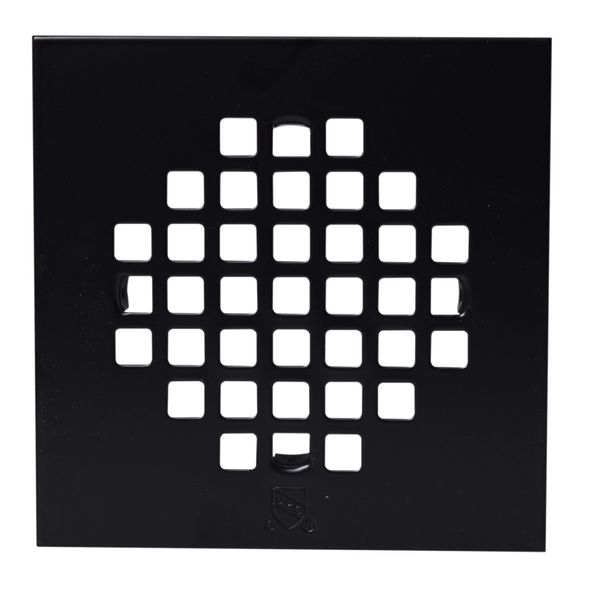 Westbrass D206-SQG-62 4-1/4" Square Shower Drain Cover, Matte Black