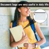 Pack of 12 A6 Document Wallets, Document Folder A6, Document Bag with Zip, Document Bag with Zip, Document Bag Zip, for File Paper Receipts (Black)
