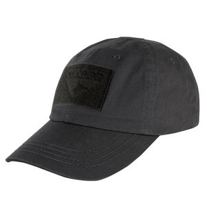 Casquette Tactique Condor - Noir - Velcro Pour Patchs - Taille Unique Ajustable - 1000D Nylon Cordura
