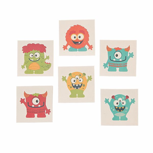 Mini Monster Tattoos, Apparel Accessories, 72 Pieces