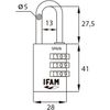 Ifam Combination Padlock, 000614R