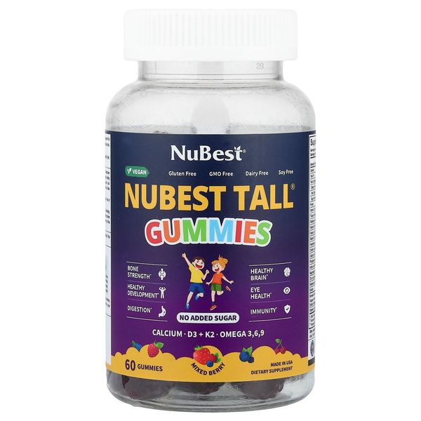 Nubest Tall® Gummies, Mixed Berry, 60 Gummies