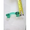 2 EMERALD GREEN GLASS CABINET PULLS DRAWER HANDLES VINTAGE STYLE