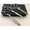 6" Professional Barber Razor Edge Titanium Coated Hair Cutting and Texturizing Shears Scissors Set+case