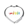 ASL sign language spelling pride rainbow LGBT pride statement compact pocket mirror - silver heart shape