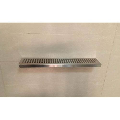 SereneDrains Stainless Steel Rectangular Bathroom Shelf Traditional Square 12” Wall Mount Shower Shelf for Bathroom Kitchen Hardware Included